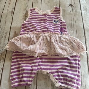 Naartjie purple romper guc for ww 3/6m